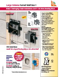 furring strips electrical boxes|arlington furred wall box.